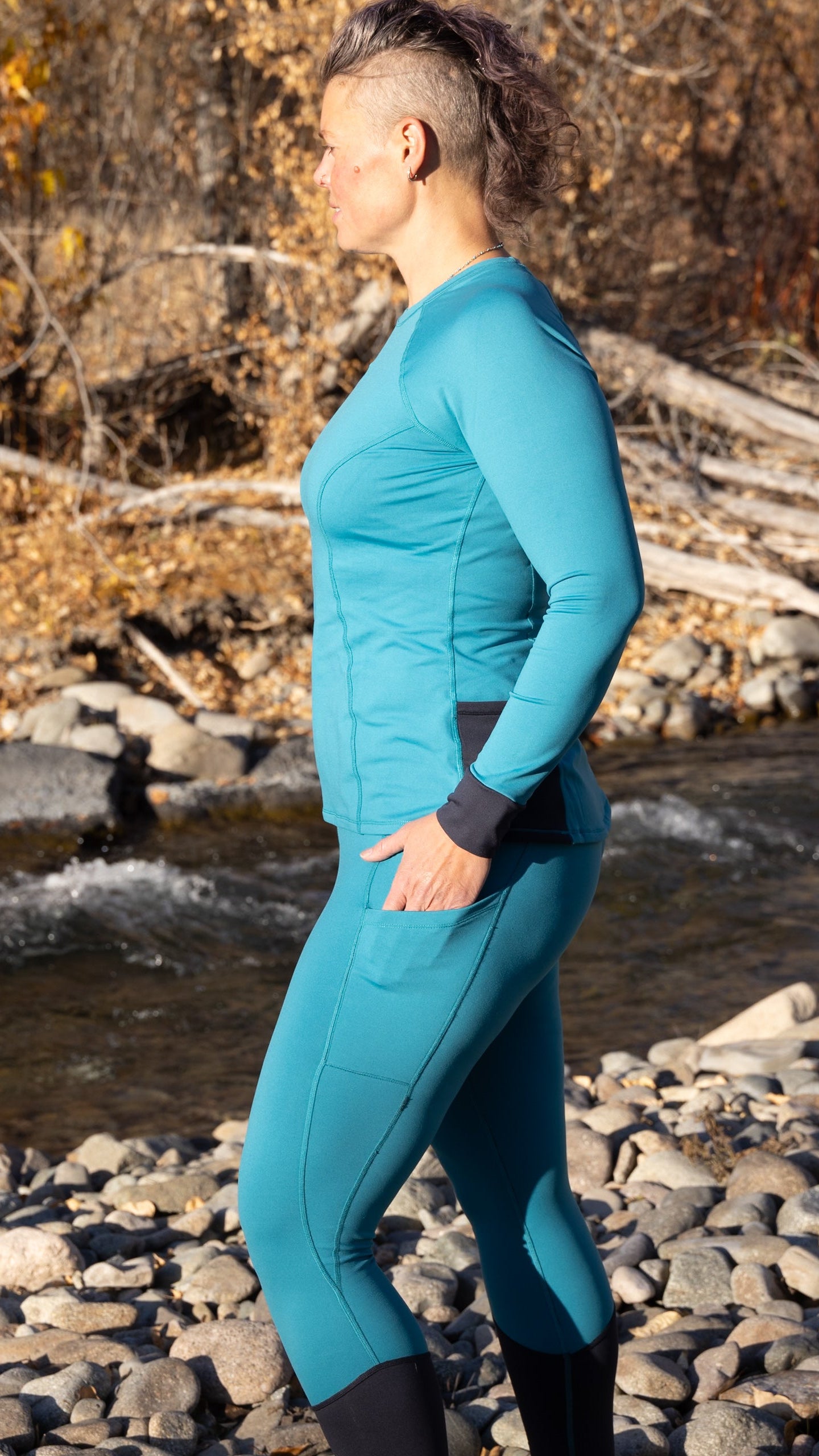 Moisture-wicking base layers for tall women